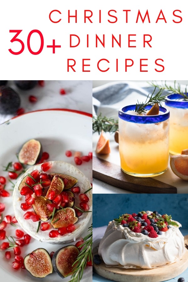 christmas dinner recipes Pinterest graphic