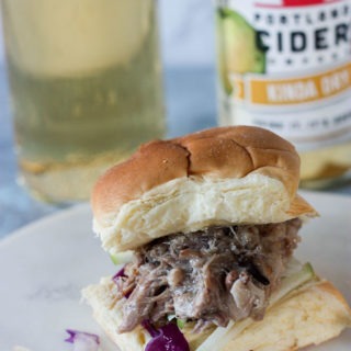 Apple Cider Pulled Pork Sliders www.thehomecookskitchen.com - a fantastic recipe for your next game day party or party!