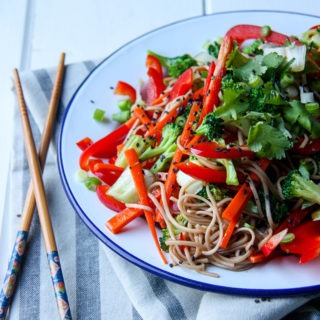 Soba Noodle Salad www.thehomecookskitchen.com