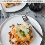 pinterest graphic for beef lasagne