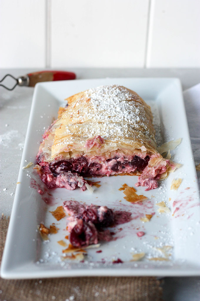 Celebrate Oktoberfest Cheese and cherry strudel www.thehomecookskitchen.com