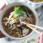 easy chicken pho Pinterest graphic