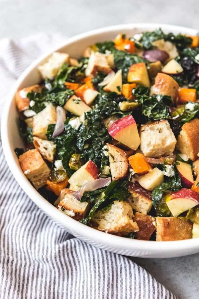 20 fall salad recipes - fall panzanella salad