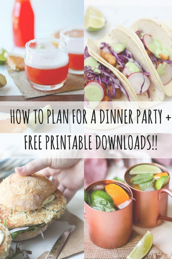 HOW TO PLAN FOR A DINNER PARTY +FREE PRINTABLE DOWNLOADS!!