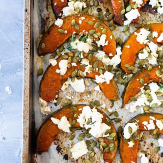 roast pumpkin on large tray