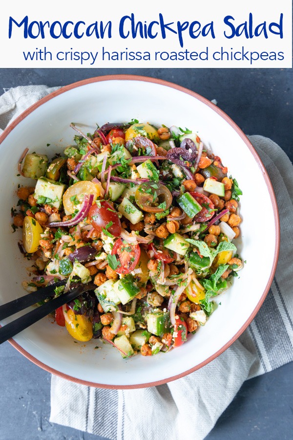 moroccan chickpea salad pinterest graphic