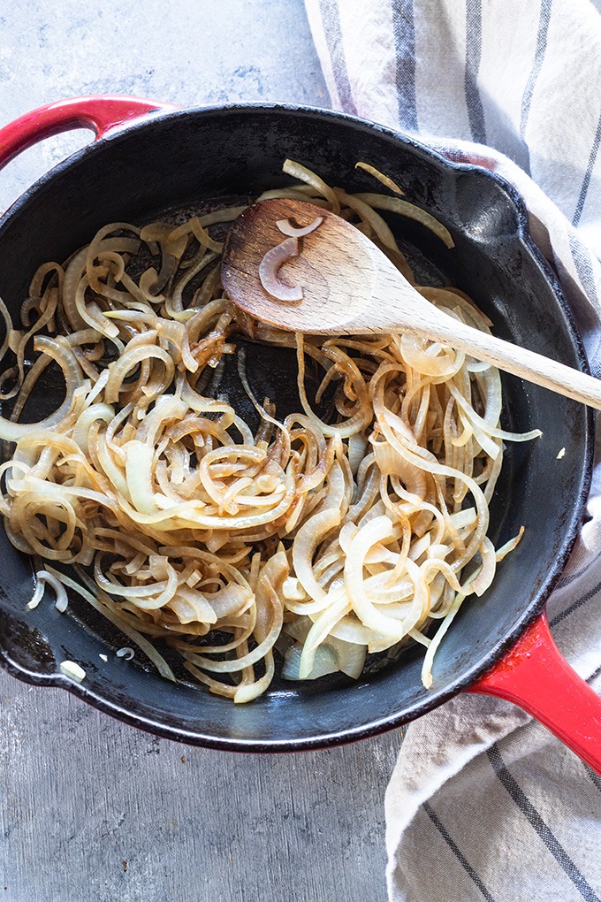 onions in skillet