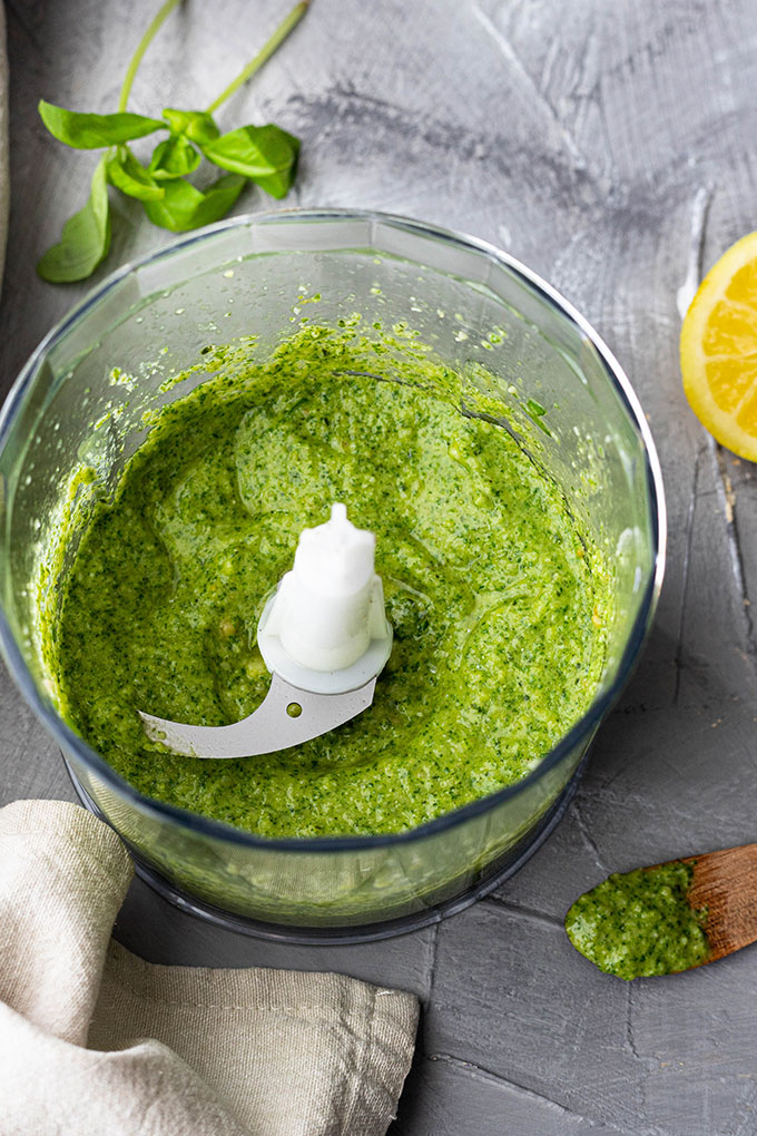 pesto for potato pesto salad in food processor