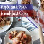 pinterest graphic of apple and pear crisp