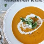 Pinterest graphic for pumpkin sweet potato soup