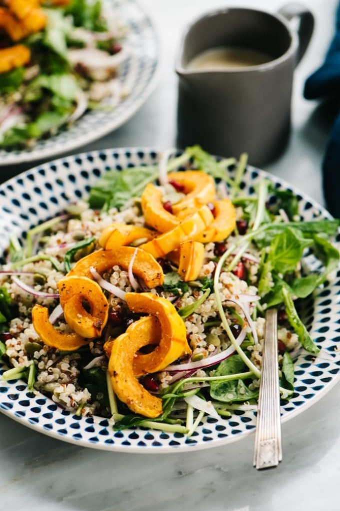 20 fall salad recipes - roast delicata squash salad