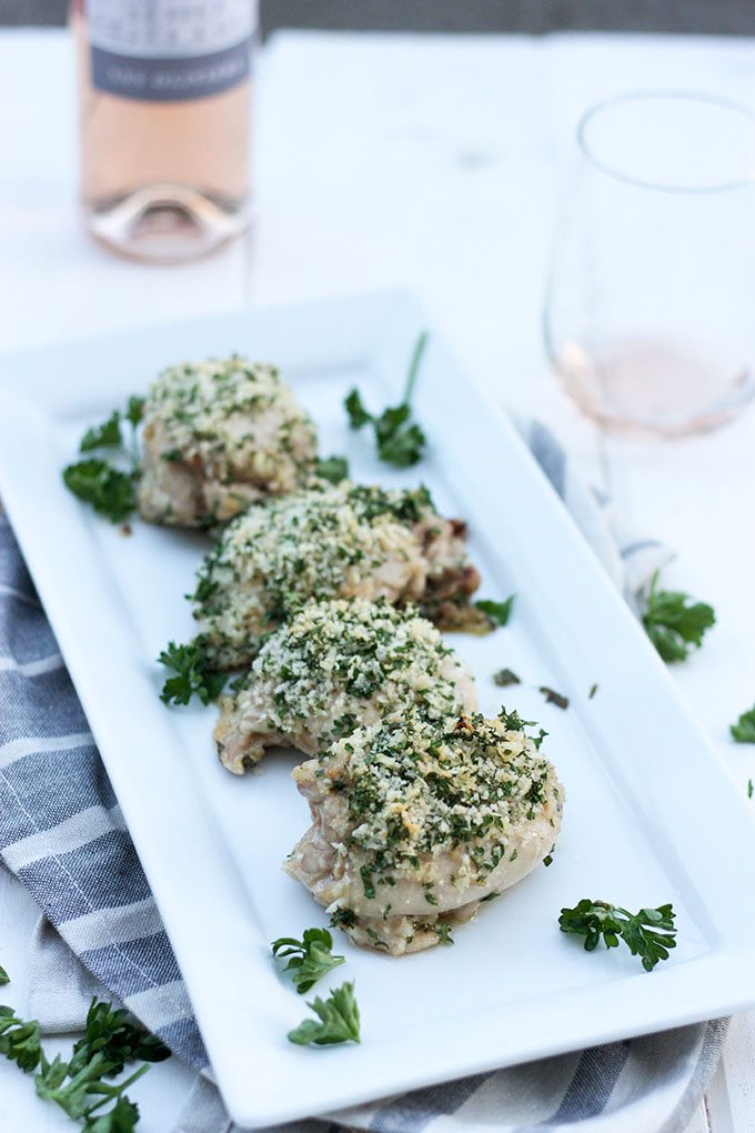 Simple Dinner for Four - Parmesan Crusted Chicken www.thehomecookskitchen.com